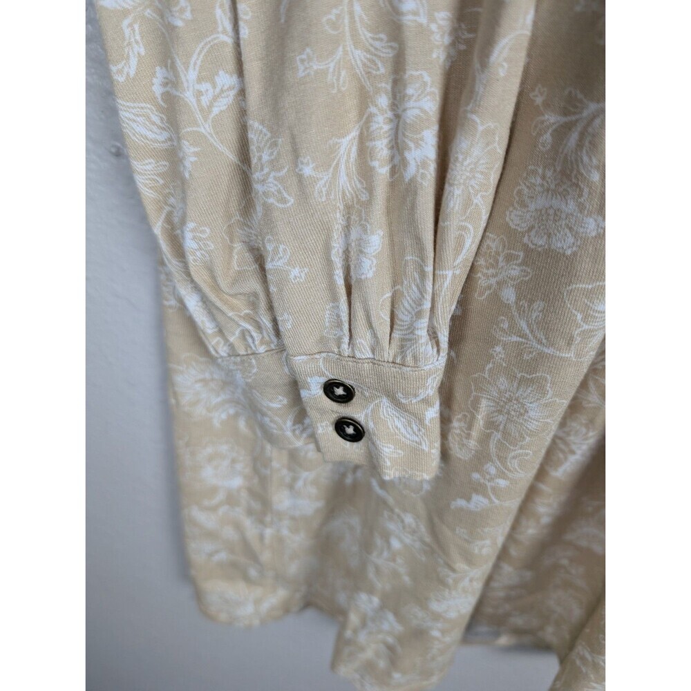 NWT Wonderly Dress Beige Floral‎ Collared Size S 182 - Picture 6 of 8